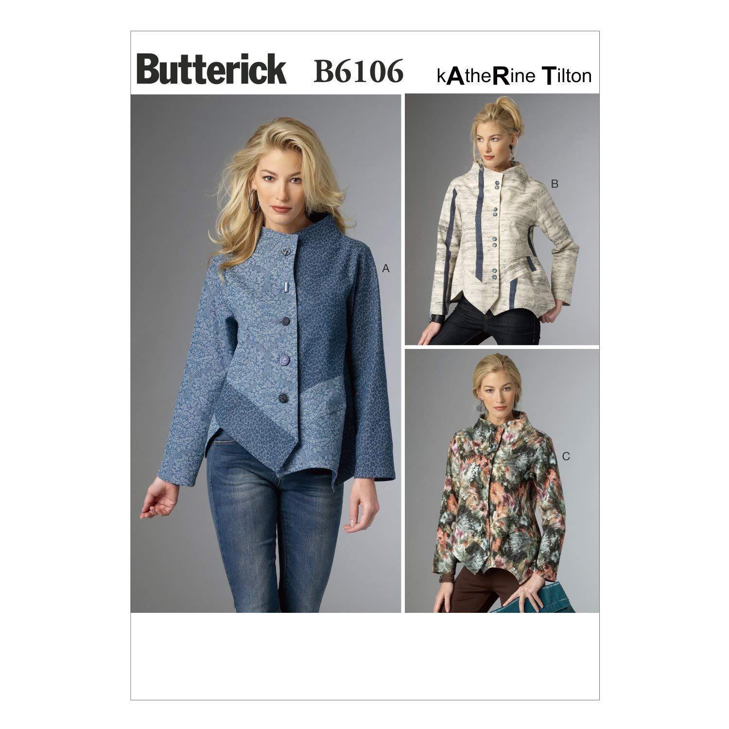 Butterick Patterns 6106 Y Sizes Extra-Small 4 - 6/ Small 8 - 10/ Medium 12 - 14 Misses Jacket