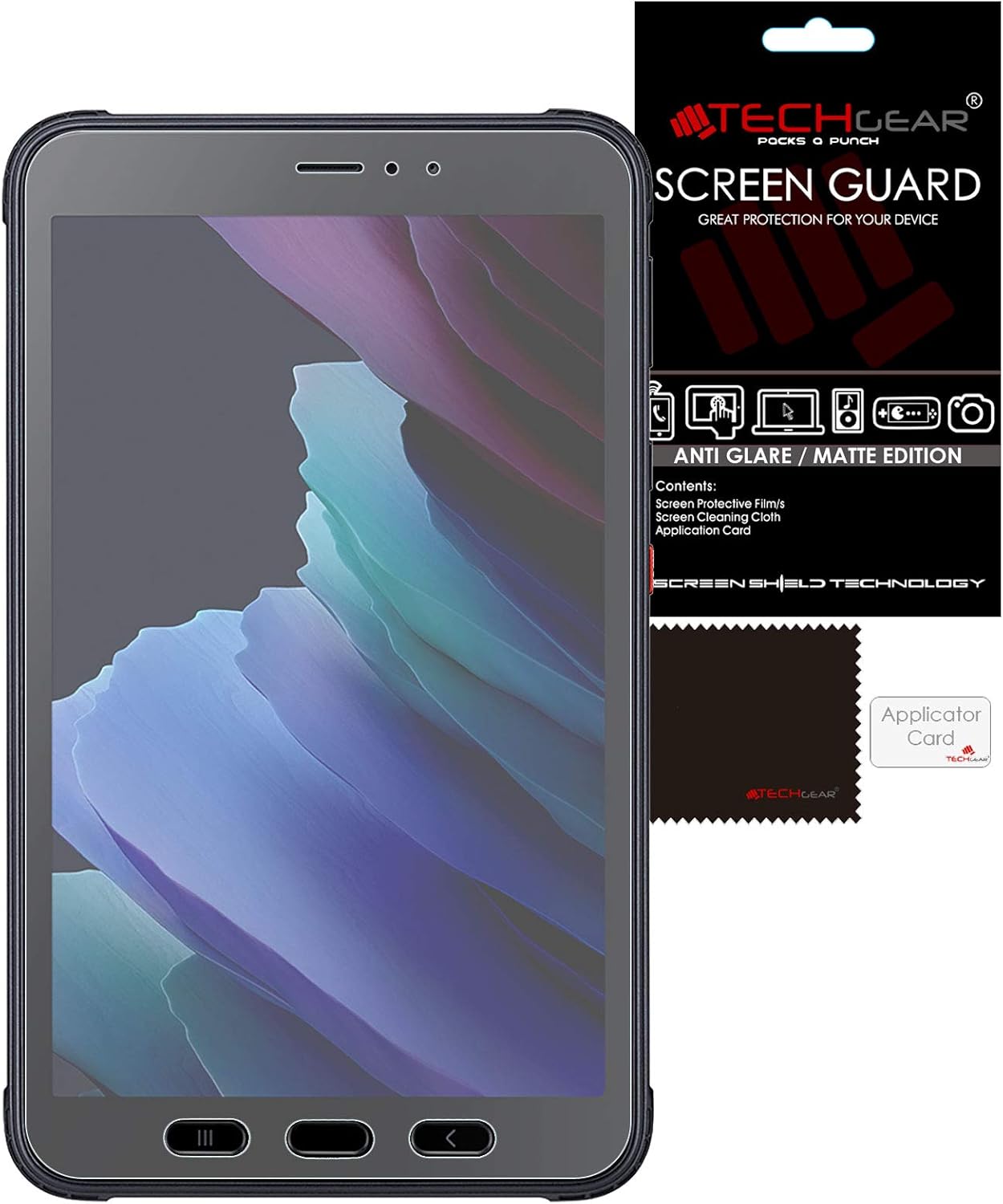 TECHGEAR 2 Pack Galaxy Tab Active 3 8" Anti Glare Screen Protectors (SM-T570 / SM-T575 / SM-T577)