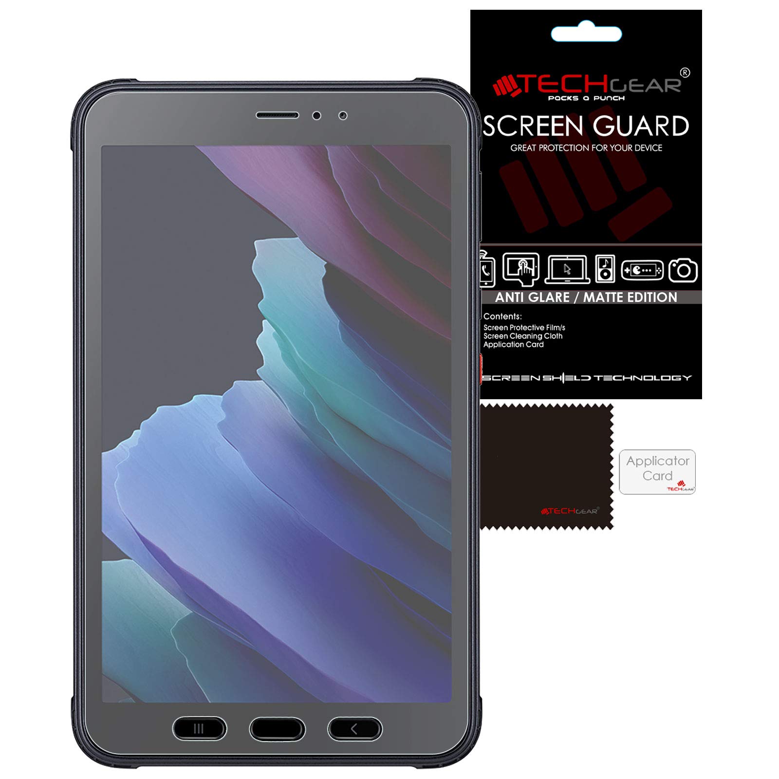 TECHGEAR 2 Pack Galaxy Tab Active 3 8" Anti Glare Screen Protectors (SM-T570 / SM-T575 / SM-T577), MATTE Screen Protector Guard Cover Designed for Samsung Galaxy Tab Active 3 8"