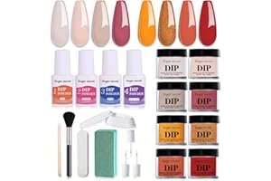 AOBOO Dip Powder Nails Kit,8 Colors Dips Powders Set,Nail Dipping Powder 10g/fl.oz,4Pcs Dipping Powders Liquid Set with Manicure Tools,Gel Nails DIY in Salon or Home(A4, 1)