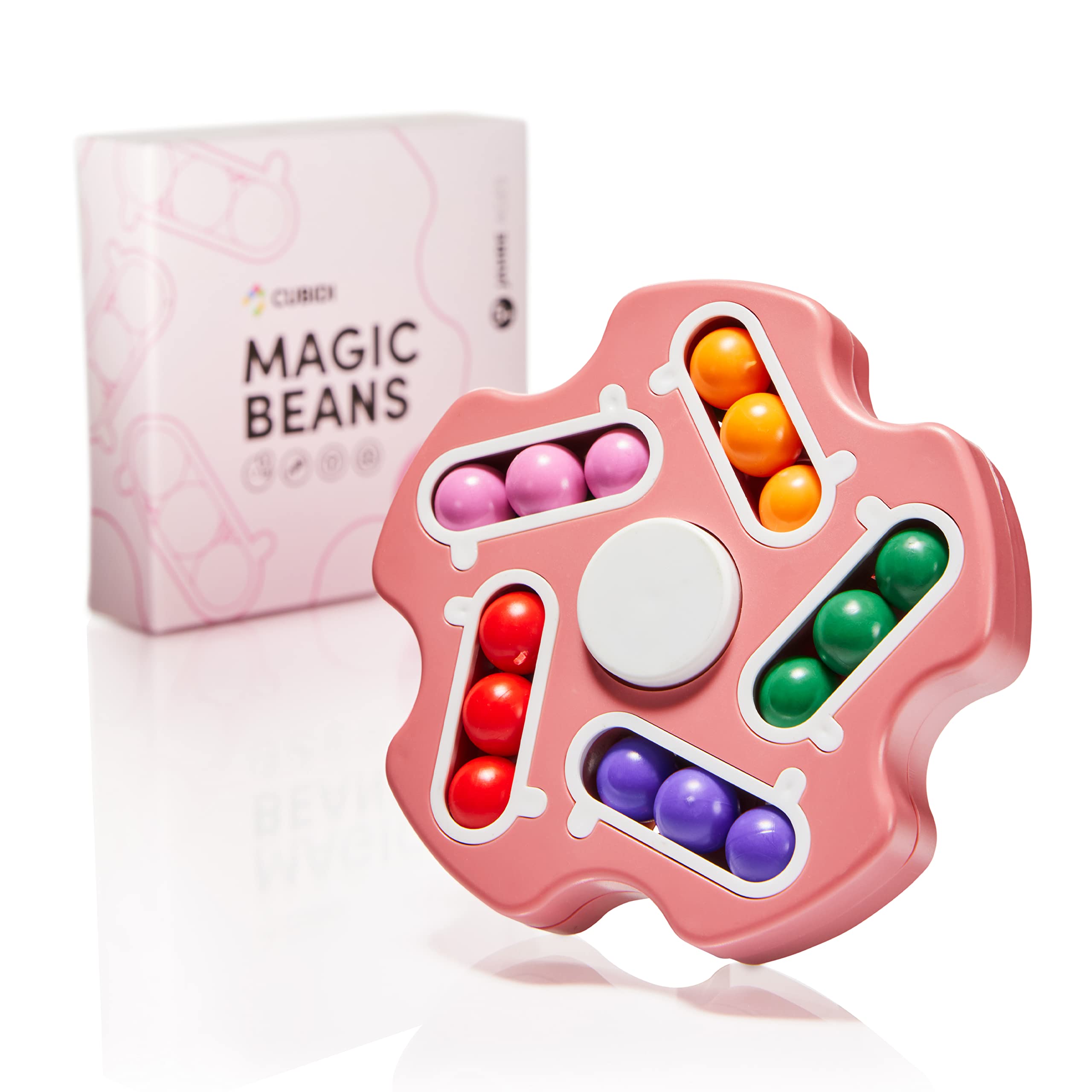 CUBIDI® Original Magic Bean - Comet, Pink, Exciting Puzzle Game for Children and Adults, Skill Game for Girls and Boys from 6 Years