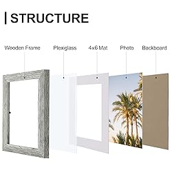 Vittanly 6x8 Picture Frame, Display Pictures 4x6