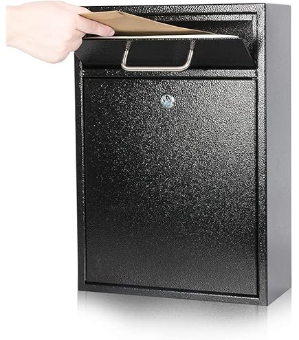 Uniclife Wall Mount Mailbox For Outside, Locking Mailbox, Large Mailbox