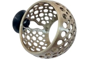 byMazy The Original Cave Lounge - Betta Fish Tank Accessories, Swim-Through Hideout Ornament for Small Fish and Shrimp, Aquarium Decoration with Plant Holder - Authentic Design (Bronze, Small)