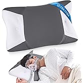 Joynox CPAP Pillow for Sleeping, HSA/FSA Sleep Apnea Pillow for All CPAP Masks Users to Reduce Air Leaks, Masks Pressure, Memory Foam with Cooling &amp; Breathable Pillowcase for Side Back Sleeper
