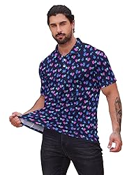 Xdceu Golf Polos for Men - Funny Golf Shirts Print