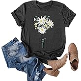 Chulianyouhuo Sunflower Graphic Shirt for Women Cute Flower Short Sleeve Ladies Tee Tops Teen Girls Casual T Shirt
