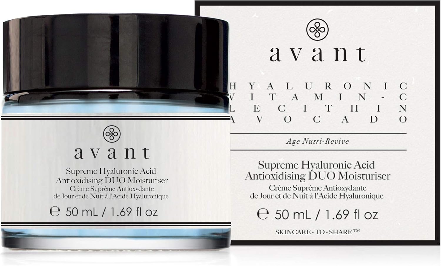 avant hyaluronic vitamin c lecithin maris aqua jojoba oil
