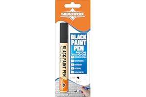 Groutastic Black Grout Paint Pen Tile Grout Colorant & Sealer Marker, Quick-Dry, Ideal for Bathroom, Shower, Kitchen Tiles Re