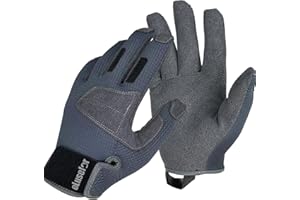 eLusefor Natural Tactile Shooting Glove: Seamless Wrap-Fingers Design, 360° Touchscreen Freedom, Customizable Badge