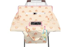 GXFCYMXBD Shopping Cart Cover for Baby,2-in-1 High Chair Cover with Portable Cloth Bag,Cart Seat Pad for Babies Grocery Cushion Cover Restaurant,Suitable for All Supermarkets