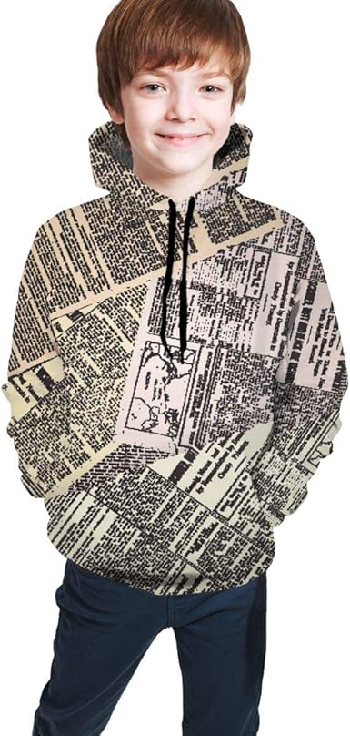 newspaper print hoodie
