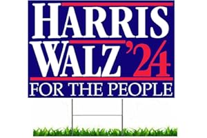 GRIFIL ZERO Kamala Harris Tim Walz Waltz Yard Sign Election 2024 for Democracy Madam President We Are Not Going Back (HARRIS WALZ 4)