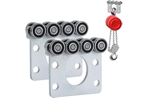 Fuperoo 8 Wheel Trolley Assembly Rollers.Eight Bearing Trolley Assembly.The top of the Trolley has Room for Set Screws, Allow