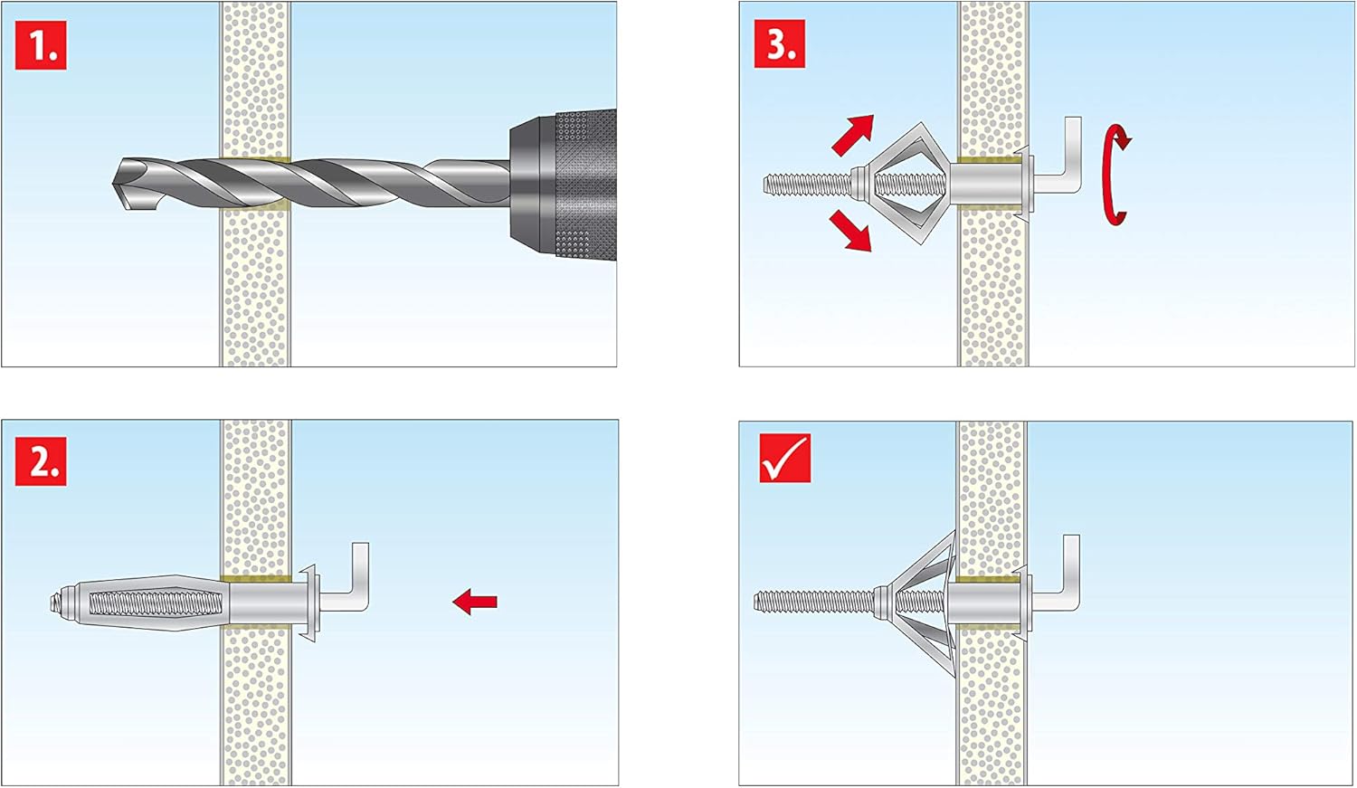 TOX metal hook dowel Pirat Skippi-L M6 x 52 mm, 25 pieces, 035101681, Grau, M6x52 mm - Image 5