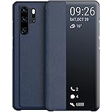為にSamsung Galaxy S9 Plus 鏡面 知能休眠 ケース, SevenPanda 為にSamsung S9 Plus薄型 メッキ ミラー 化粧鏡 クリア 携帯画面可視 スマートウェイク 知能休眠 ハイブリッド ファーウェイ耐汚れ 滑り防止 反塵 薄型 超軽量 磁性技術 カバー手帳型 人気 かわいい PUレザー 携帯電話ケースシェル超スリム360度フルボディ半透明ウィンドウビューフ為に為にSamsung Galaxy S9 Plus - 青
