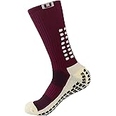 Ulalaza Unisex Anti Slip Sports Thicken Cushion Soccer Socks Non Skid Grippy Traction for Football Basketball Sports