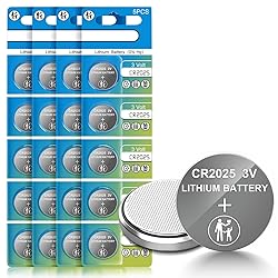 volkate CR2025 3V Lithium Battery, 20 Count