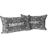 Khxriypha Hypebeast Room Decor Keep Off Pillow Set of 2 Breathable Pillow Cover Square Cushion Case for Home Sofa Couch Decoration 12×20 inch 8