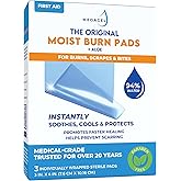 Medagel The Original Moist Burn Pad - Hydrogel Healing Pads, Soothing & Moist Skin Care Patch for Burns & Wounds, 3” x 4” Dressing
