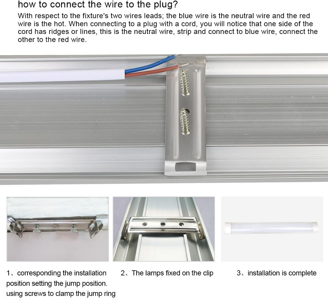 LED Batten Licht T10 Tube Lamp Wandleuchten mit Staubschutz