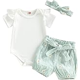 Thorn Tree Summer Baby Girl Clothes Short Sleeve Tops Romper Daisy Infant Shorts Toddler Girls Outfits Cute Newborn Outfit