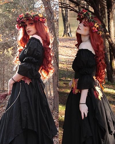 NSPSTT Victorian Dress Renaissance Costume Women Gothic Witch