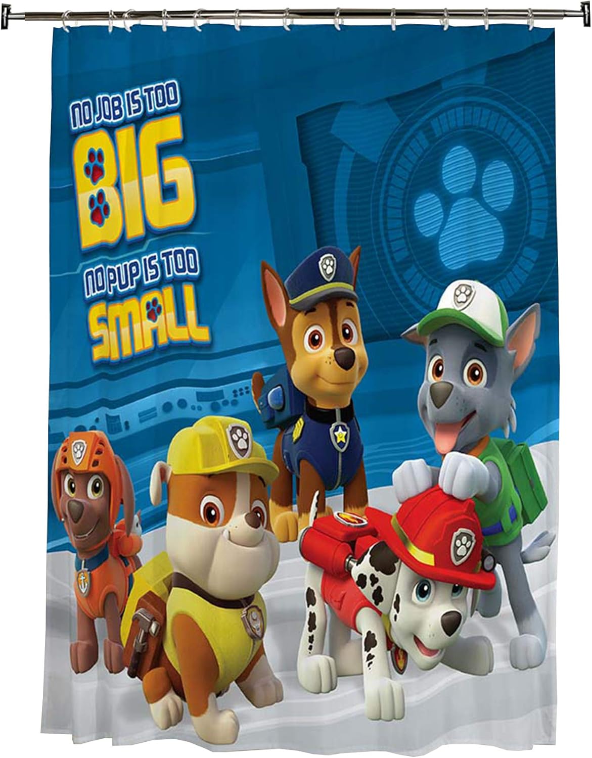paw patrol 72x72 cortina de ducha tela