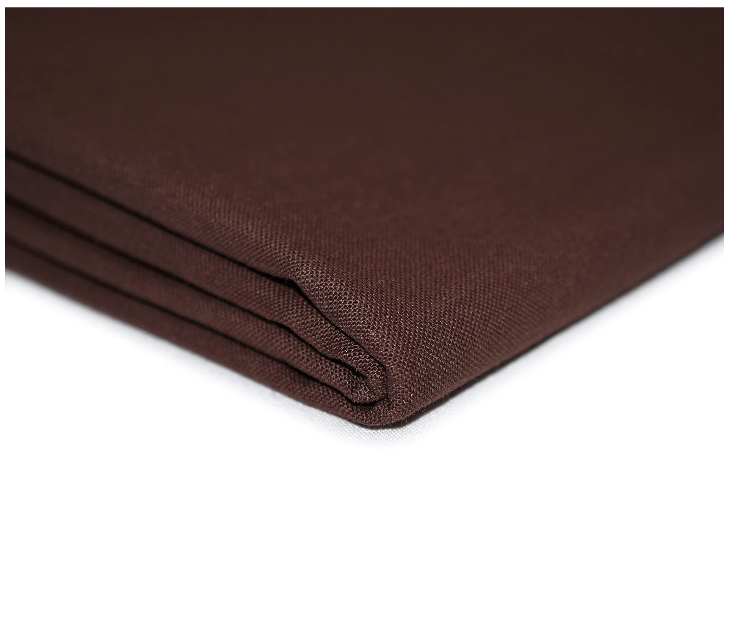 100% Cotton Plain Dyed Fabric Dress Craft Material 60” Wide (200cm x 150cm / 79" x 60", Brown)
