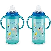 NUK Learner Cup, 10 oz, 2 Pack, 8+ Months﻿ &ndash; BPA Free, Spill Proof Sippy Cup