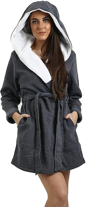 womens black dressing gown