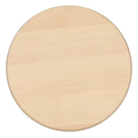 Bütic Buchen Schinkenteller - rund - Holzteller Schneidebrett FSC, Brettgröße:50 cm Durchmesser