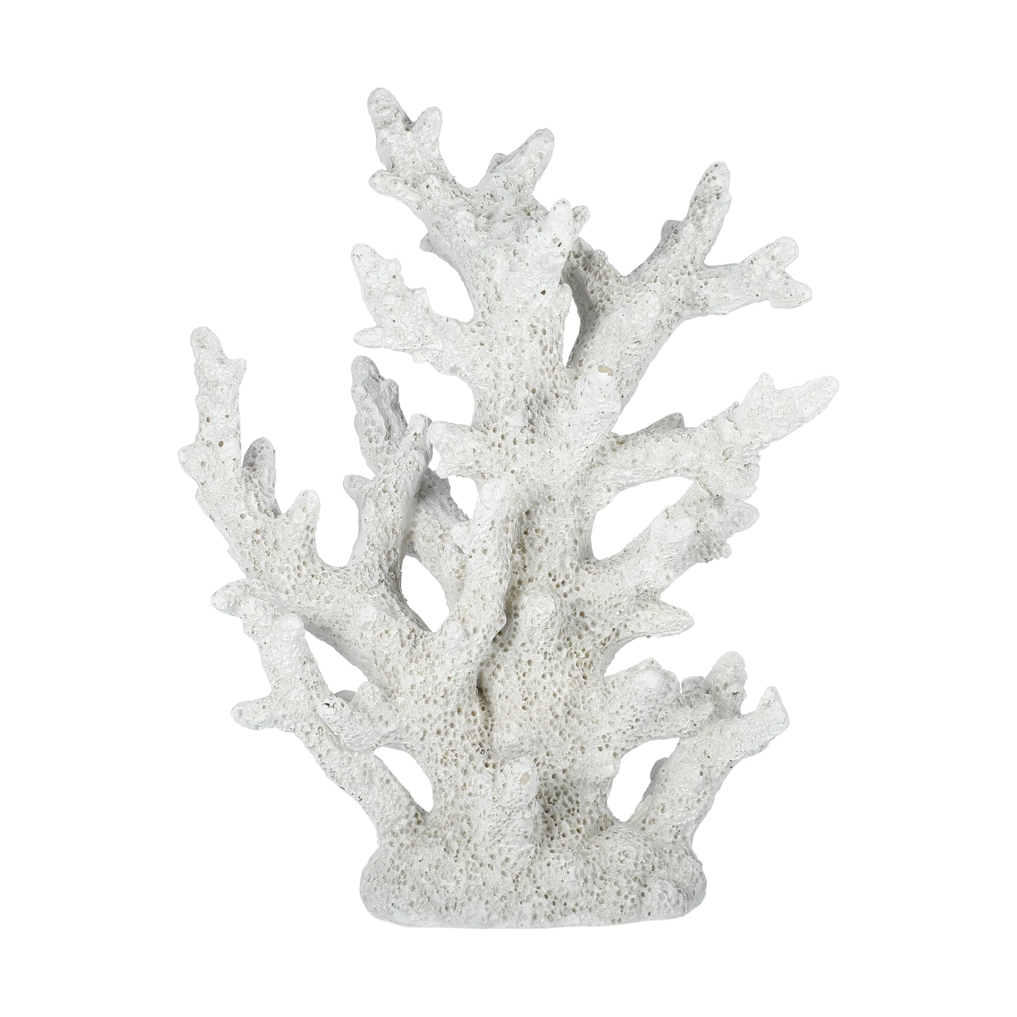 CAPASTEC Artificial Coral Decor, Coral Decorations for Aquarium, Resin Coral Ornaments, Resin Coral Statue Home Decor, 7.48"x2.36"x9.45", White