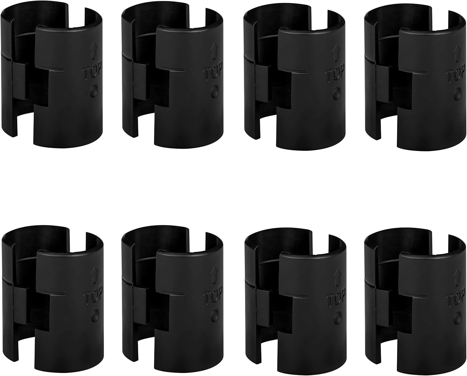 DuraSteel Wire Shelving Shelf Lock Clips / Shelving Sleeves - Fits with Thunder Group, Alera, Honey Can Do, Eagle, Regency, Metro and more - For 3/4" Post, Plastic, Black, Pack of 8 Pcs: Home Improvement