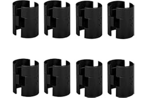 DuraSteel Wire Shelving Shelf Lock Clips / Shelving Sleeves - Fits with Thunder Group, Alera, Honey Can Do, Eagle, Regency, Metro and more - For 3/4" Post, Plastic, Black, Pack of 8 Pcs