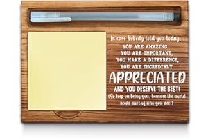 WAINVNIAW Appreciation Sticky Note Holder, Thank You Appreciation Gifts for Women, Men, Friends, Coworker, Nurse, Employee, Inspirational Motivational Quote for Desk Self-Stick Note Pad Holders WPP19