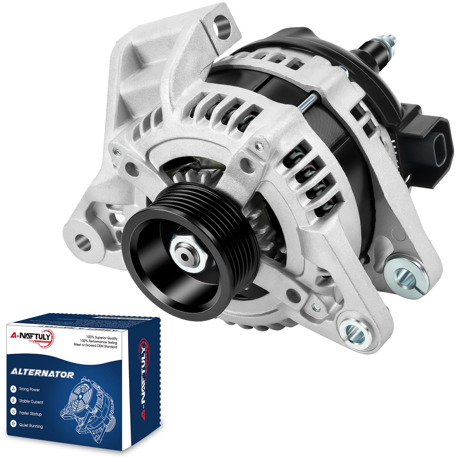 Photo 1 of A-NAFTULY Alternator Fits for Cadillac DTS 2006 2007 2008 2009 2010, Buick Lucerne 06-08, V8, 4.6L, High Output Alternator Replacement 104210-4370, 104210-5990, 20843302, 25755840, 11178, 11178N