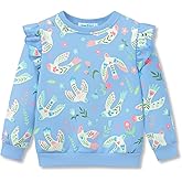 COOLTREE Crewneck Sweatshirt for Girls - Soft Long Sleeve Pullover Stylish Tops Size 2T-6