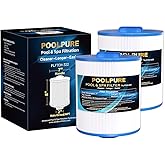POOLPURE 7CH-322 Hot Tub Spa Filter Cartridge Compatible with PAS35-F2M, Unicel 7CH-322, Filbur FC-0420, Coleman 100520, 3301-2109, Aladdin 13202, Philter 70321, Artesian Top Load Spa 32 sqft, 2 Pack