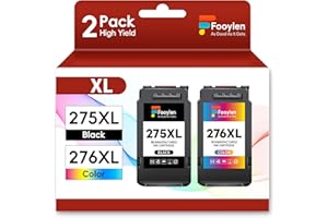 Fooylen PG-275XL CL-276XL Ink Cartridge Replacement for Canon 275 XL 276XL Ink Cartridges Compatible for Canon TR4720 TR4700 