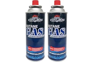 CoYlBod Butane Gas, Butane Fuel Canister, 99.99% Pure Butane Canister with Explosion Proof - RVR System, Butane Fuel for Camping Stove, Kitchen Torch Head
