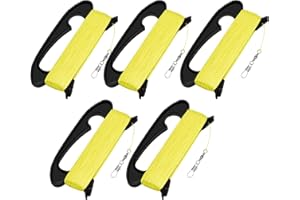 Kite Spool Handle 5 Pack - 100M/328 Feet High-Strength Nylon Kite String with Handles and Quick Connect Clips, Vibrant and Br