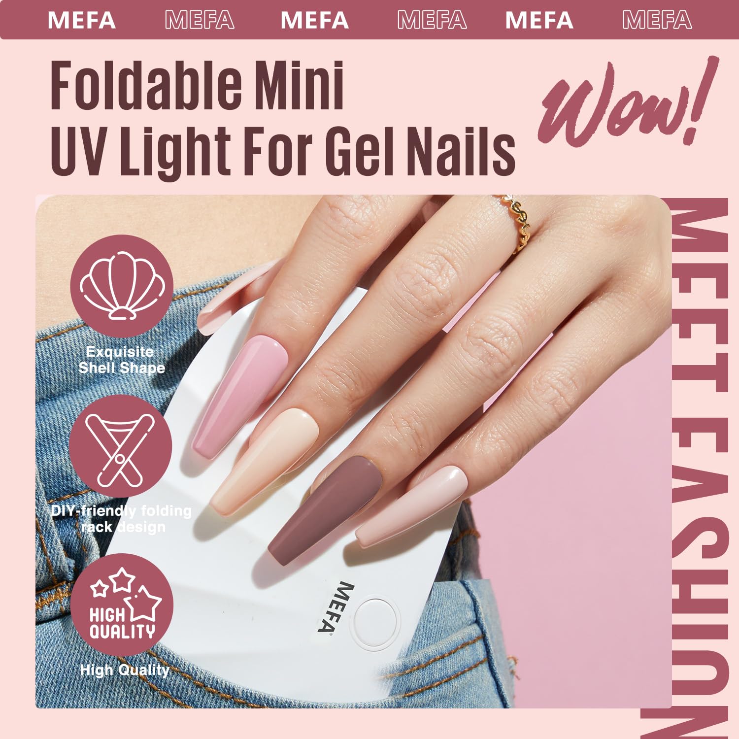 MEFA 19 Pcs Gel Nail Polish Kit with U V Light, 12 Colors Fall Gel Nail Polish Set Burgundy Red Champagne Gold Glitter Soak Off Purple Manicure Tools Beginners Salon Art Nails Art DIY for Women - Image 7