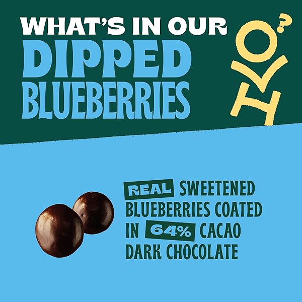 ORCHARD VALLEY HARVEST DARK CHOCOLATE DIPPED BLUEBERRIES, MADE WITH REAL SWEETENED BLUEBERRIES, GLUTEN FREE, NON-GMO, STAND UP BAG, 8 OZ (PACK OF 1), ON-THE-GO SNACK FOR THE WHOLE FAMILY