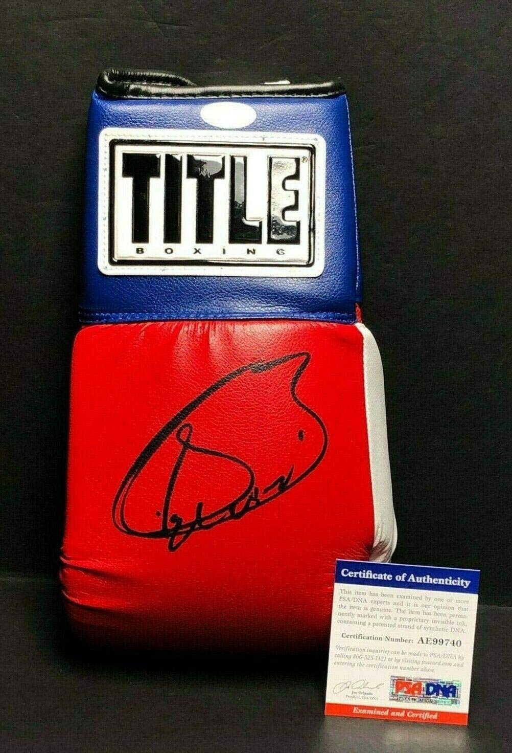 Saul Canelo Alvarez Signed Title Boxing Glove Cinnamon