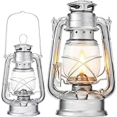Pacify 2 Pack Kerosene Hurricane Lanterns, Vintage 10 Inch Oil Lamps for Indoor Outdoor Use, Retro Windproof Oil Lantern with Wick for Camping Emergency Patio Home Decor