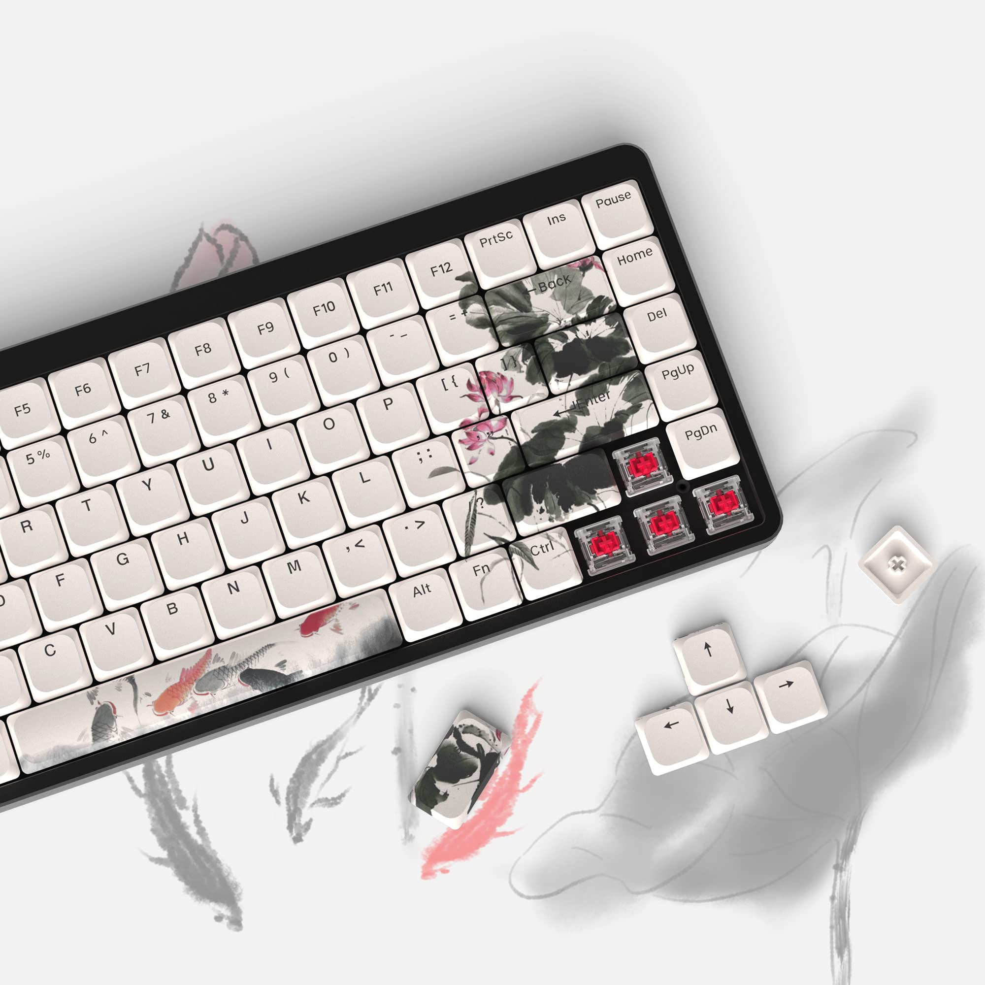 thumbnail image 2 of Snapklik.co : Low Profile Keycaps,XVX Side Printed PBT Custo Keyboard 2 of 14