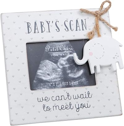 Petit Cheri BABY SCAN Photo Frame with Elephant Attachment Gift