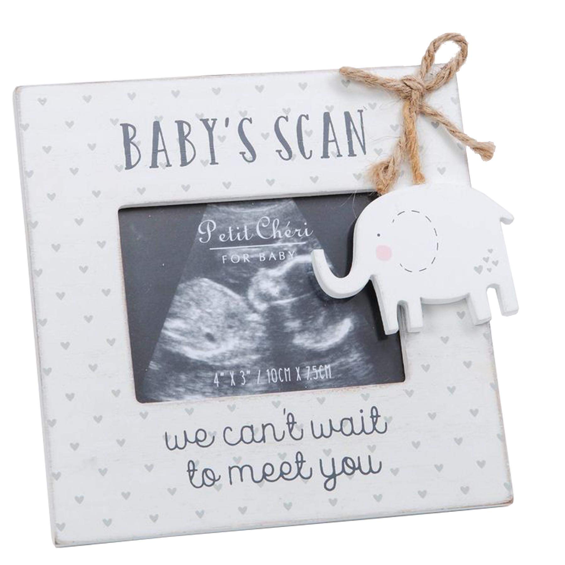 Petit Cheri Baby Scan Photo Frame with Elephant Attachment Gift