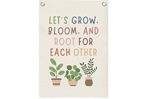 MOFUYU Boho Classroom Decor,Plant Classroom Decor，Positive Affirmations Green Wall Decor,Nature Classroom Decor Wall Hanging Flag for Classroom,Library,Playroom18x25 Inch